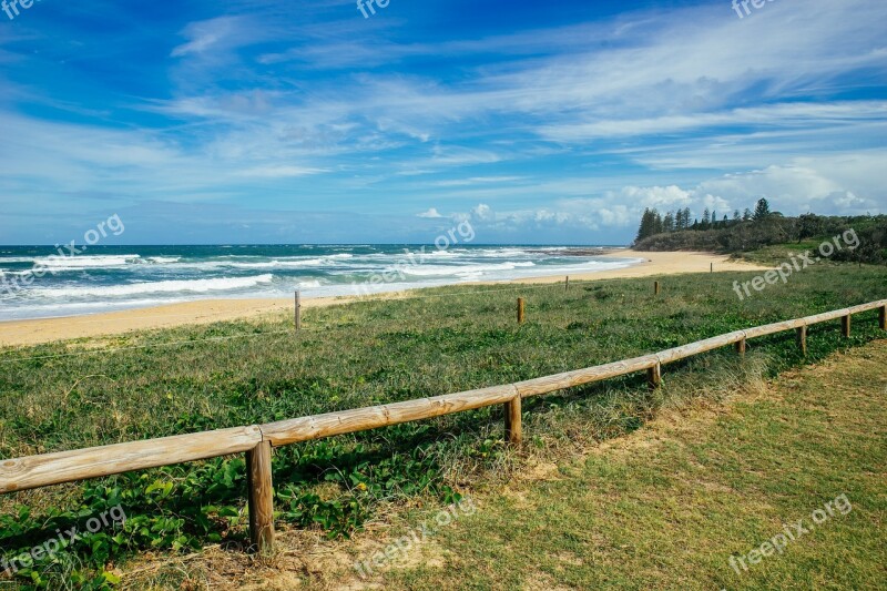 Beach Australia Sunshine Coast Landscape Free Photos