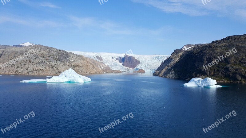 Greenland Prince Christian Sund Danish Glacier Blue