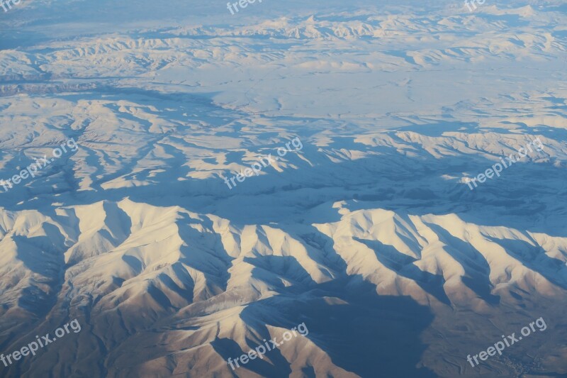 Snowy Mountains Snow Mountain Winter Turkey