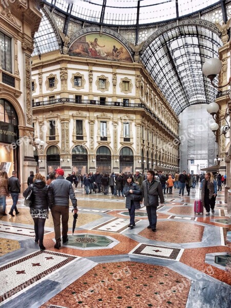 Milan Lombardy Italy Gallery Galleria Vittorio Emanuele