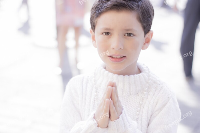 Child Praying Pray Religious Religion