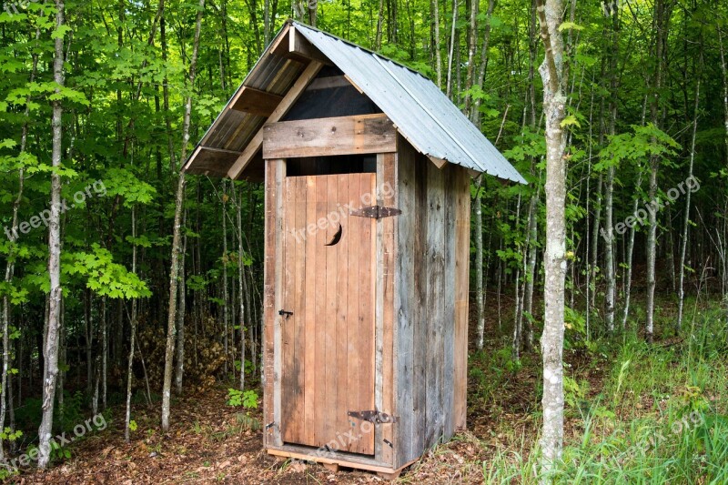 Outhouse Bathroom Camping Outdoors Rustic