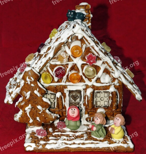 Gingerbread House Marzipan Figures Gingerbread Candy Long-life Bakery Goods