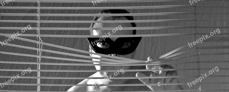 Blinds Mask Man Act Of Part Of Sexy