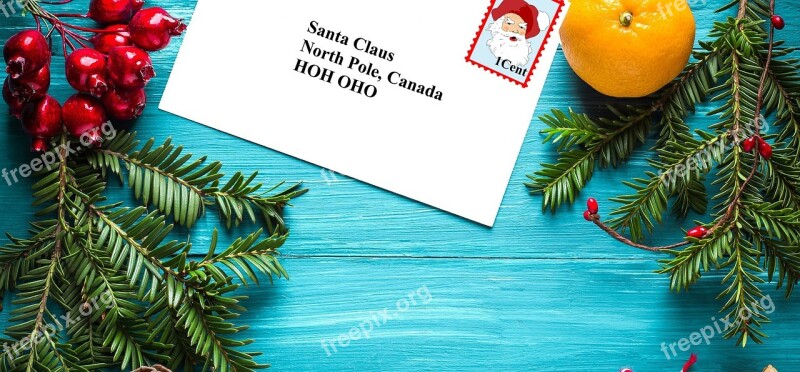 Letter Santa Christmas Holiday Santa Claus