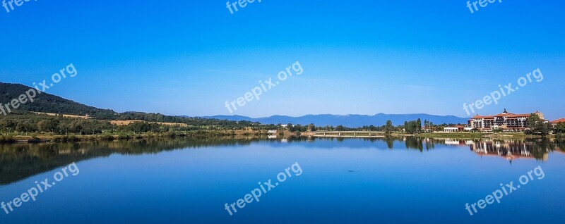 Bulgaria Water Reflection Blue Sky Blue