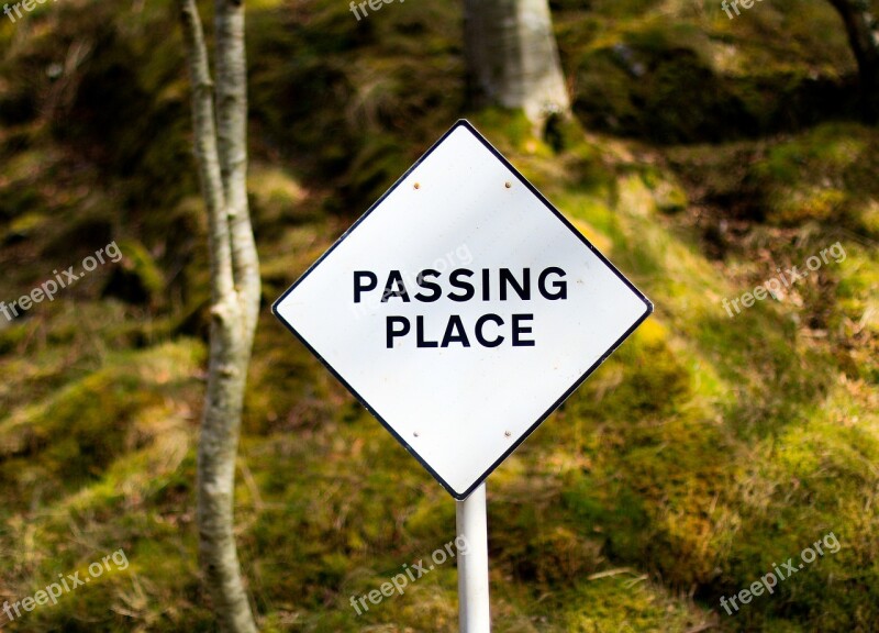 Passing Place Sign Place Pass Access