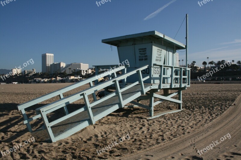 Los Angeles Lifeguard On Duty California Cities America