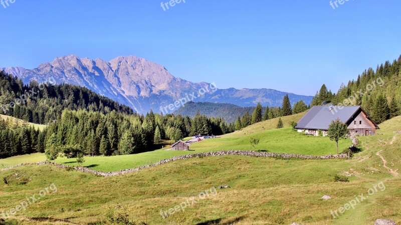 Lake Seewaldsee Auer Hut Tennengau Alpine Hut Mountain Hut