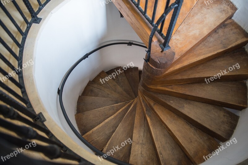 Stairs Wood Spiral Romania Fagaras