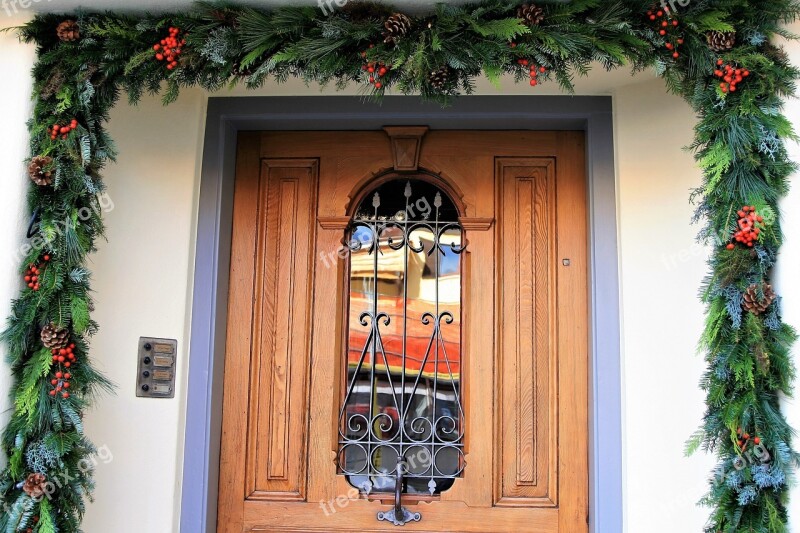 Entrance Wood Decorative Entrance Doors Garland