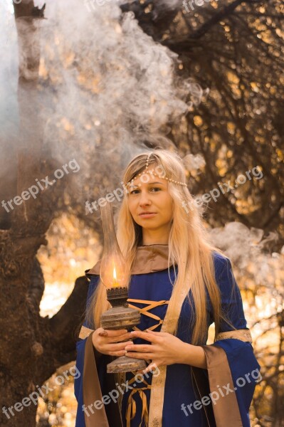 The Middle Ages Autumn Forest Mysteriously Magic