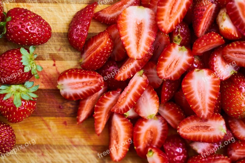 Strawberry Red Macro Fruit Horizontal