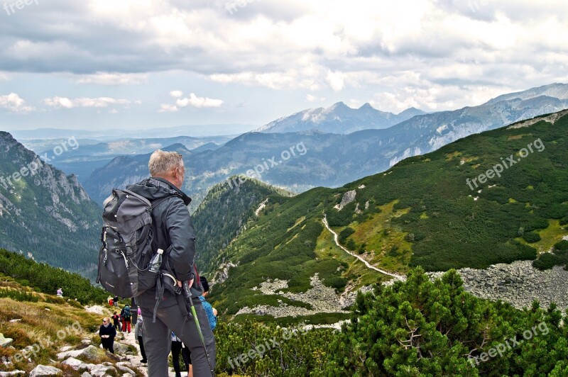 Tourism Backpack Mountains Trail Hiking Trail