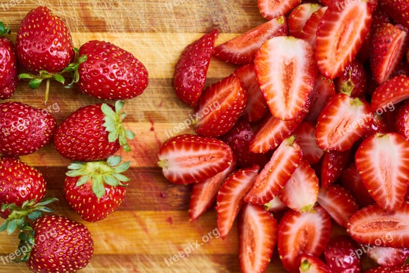 Strawberry Red Macro Fruit Horizontal