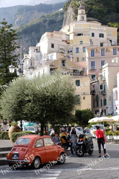 Amalfi Italian Coast Dolce Vita Fiat 500 Free Photos