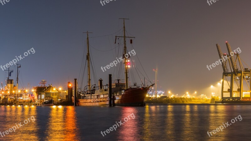 Elbe Water Beach River Afterglow