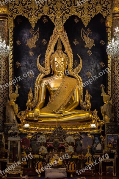 Phra Buddha Chinnarat Phitsanulok Thailand Free Photos