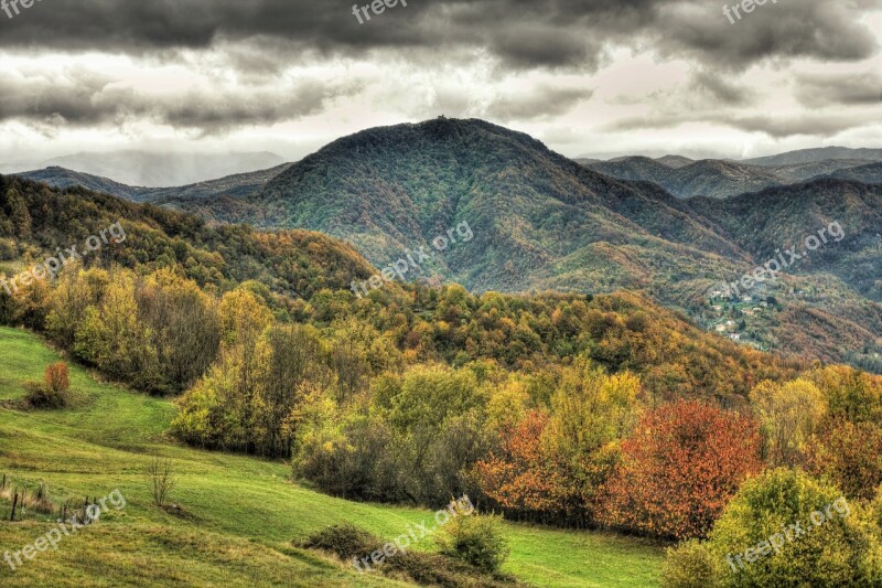 Liguria Italy Mountain Sky Colors