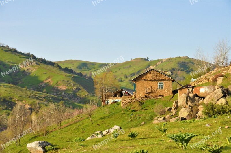 Uzbekistan Field Central Asia Mountain House