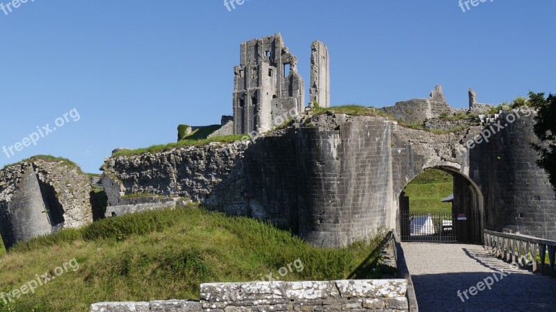 Corfe Caste Gb Ruin Castle Historically Abandoned Places