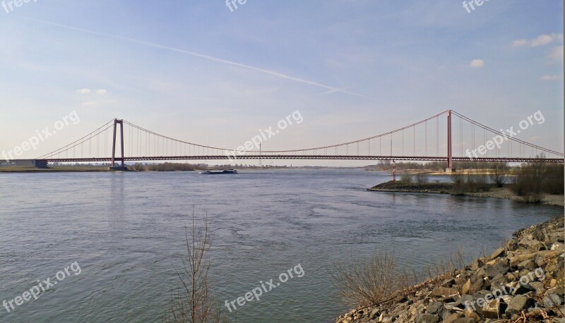 Emmerich Niederrhein Last Rhine Bridge Limit The Netherlands Just Under 1000 Meters In Length