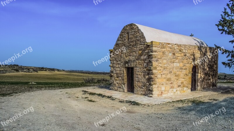 Cyprus Tersefanou Church Old Stone Built