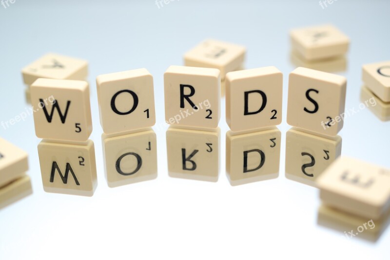 Words Letters Scrabble Text Design