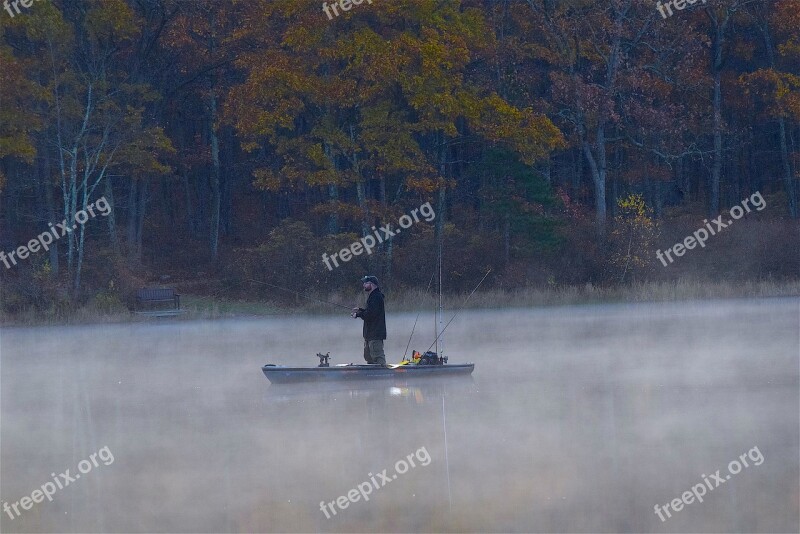 Fisherman Lake Mist Morning Early