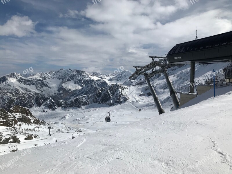 Tyrol Mountains Glacier Alps Kaunertal