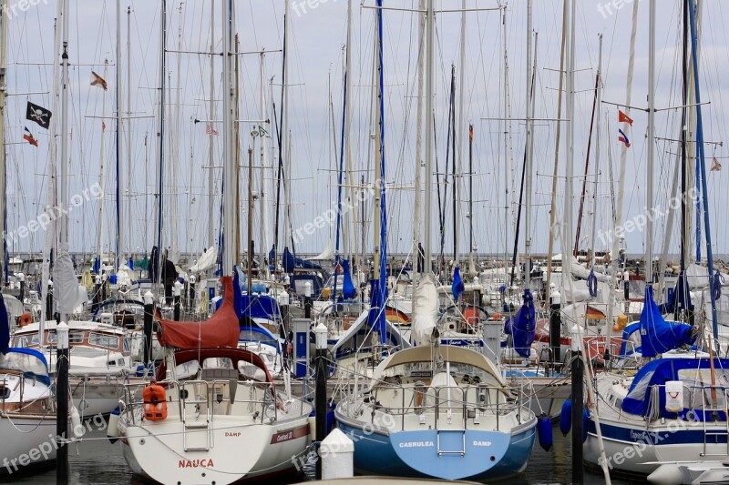 Damp Port Baltic Sea Ship Sailing Boats