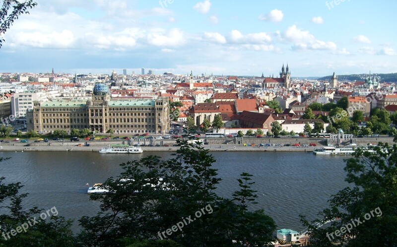 Architecture Panorama Prague Czech Republic View Free Photos