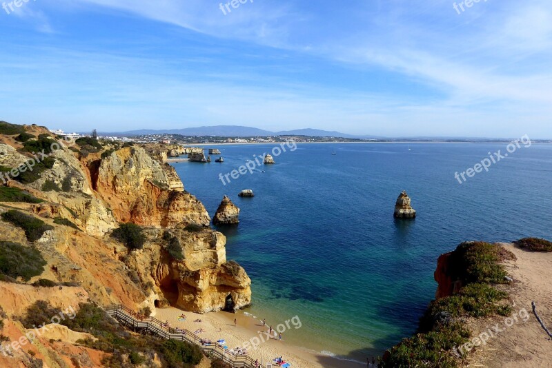 Beach Algarve Lagos Portugal Coast