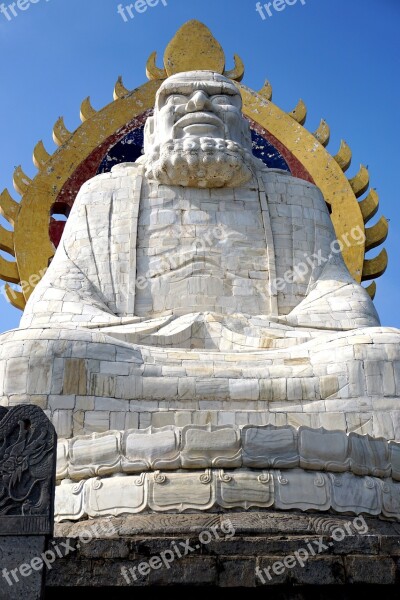 Bodhi Dharma Statue Song Mountain Buddhism Song Shan Dengfeng