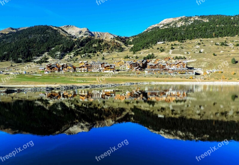 Monginevro France Europe Lake Water