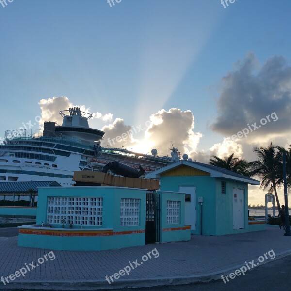 Sunset Bahamas Cruise Vacation Free Photos