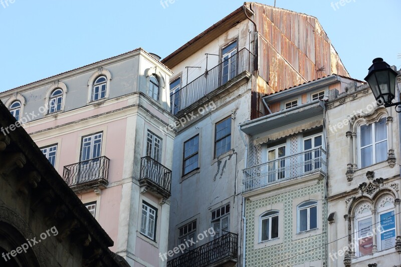 Portugal Coimbra Windows Streetscene Architecture