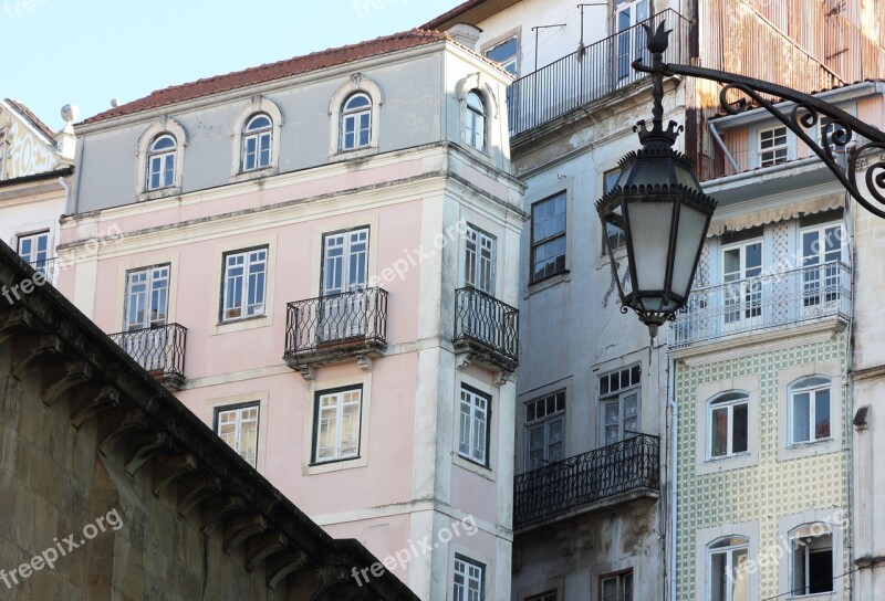 Portugal Coimbra Windows Streetscene Architecture