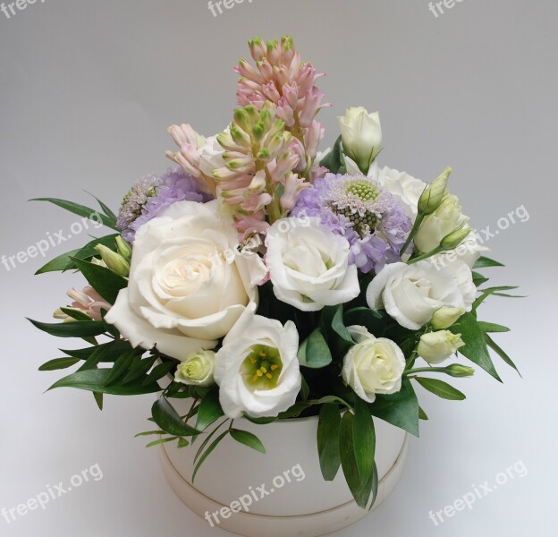 Bouquet White Roses Elegant Celebration