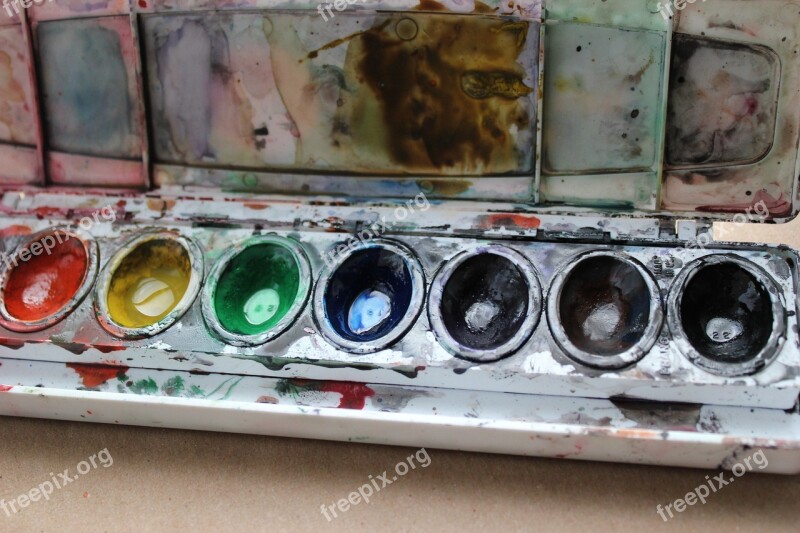 Watercolor Paint Palette Color Rainbow