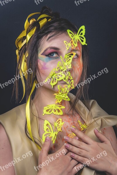 Portrait Butterfly Makeup Vanguard Free Photos