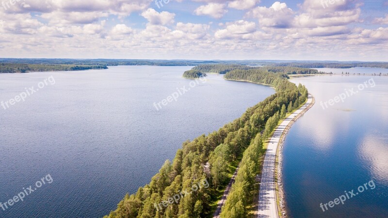 Finnish Punkaharju Landscape Summer Lake