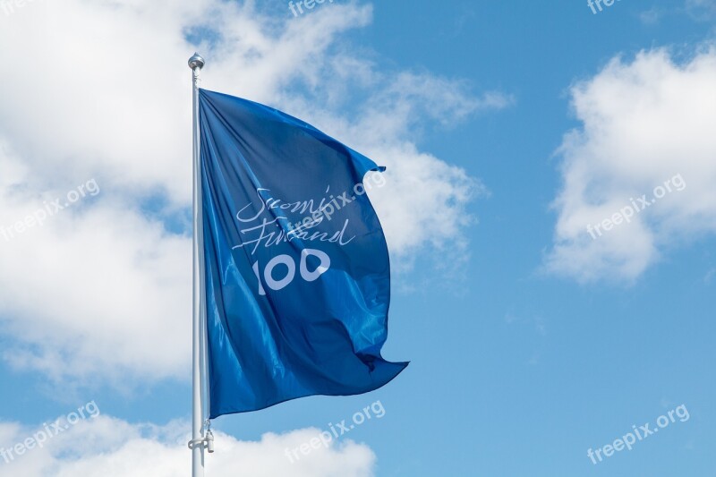 Finnish Finland 100 Suomi100 Flag Independence Day