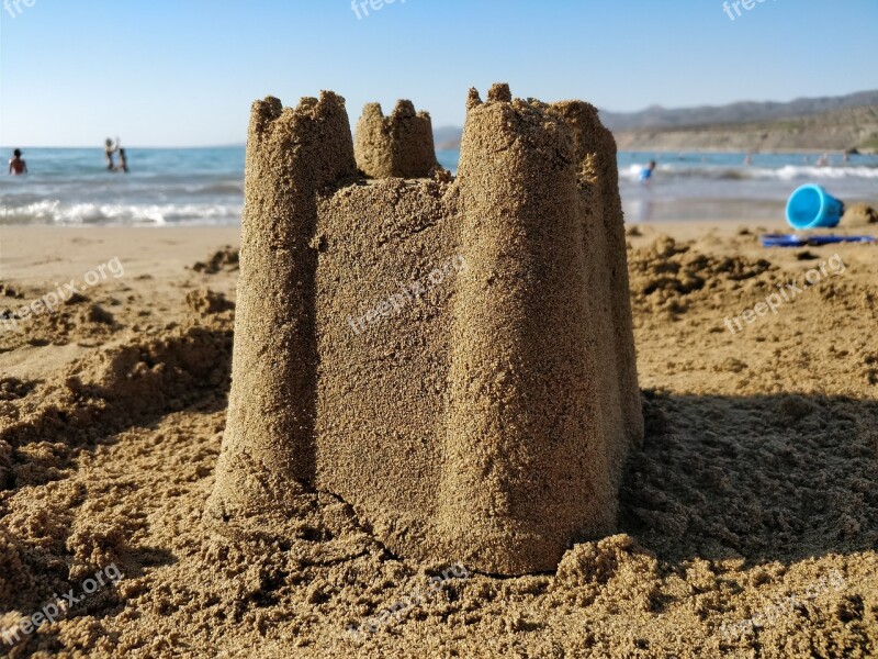 Sand Castle Sand Structure Summer Holiday Sandcastle