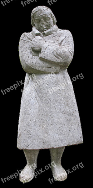 Monument Memorial Sculpture Woman Soldiers Coat