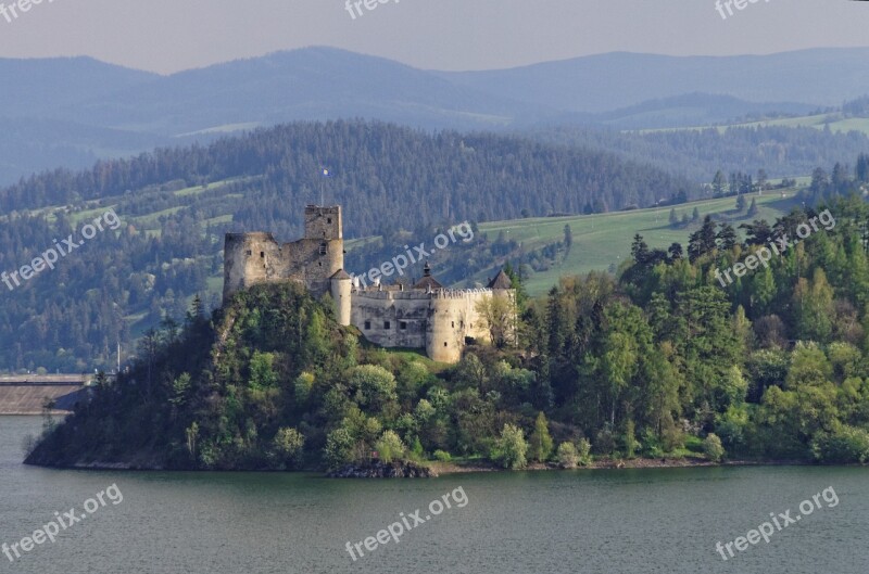 Castle Lake Monument Poland Architecture