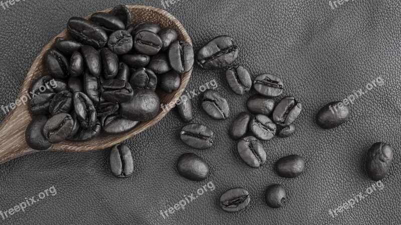 Coffee Cafe Food Black Background Black