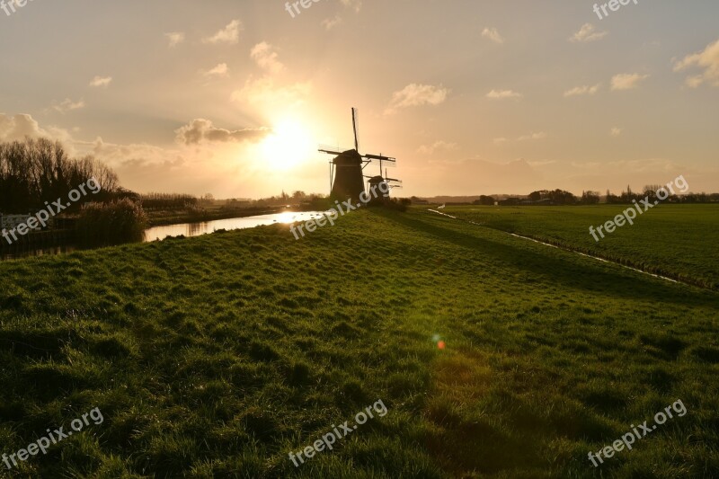 Sunrise Mill Mills Netherlands Dutch Mill