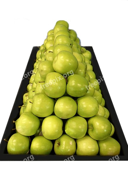 Green Apples Triangle Fruit Food Healthy