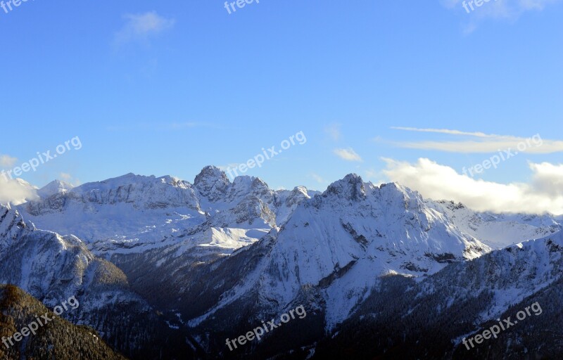 Mountains Alpine Nature Dolomites High Mountains